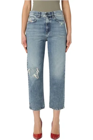 Diesel Jeans, Dames, Blauw, W29, Katoen, Jeans met distressed detail