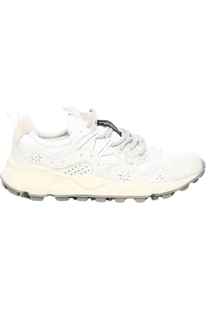 Flower Mountain Schoenen, Heren, Wit, 43 EU, Nylon, Witte sportieve sneakers Rulis Uni Suede/Nylon