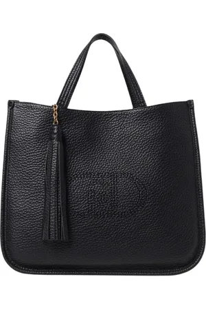 Liu Jo Tassen, Dames, Zwart, ONE Size, Leer, Zwarte leren schoudertas