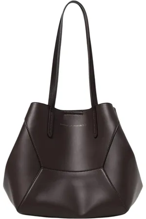 Brunello Cucinelli Tassen, Dames, Bruin, ONE Size, Elegante Leren Tote Tas