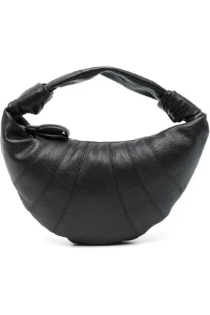 LEMAIRE Tassen, Dames, Zwart, ONE Size, Katoen, Zwarte Mini Fortune Croissant Tas