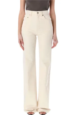 Saint Laurent Jeans, Dames, Wit, W29, Witte Wide Leg Jeans