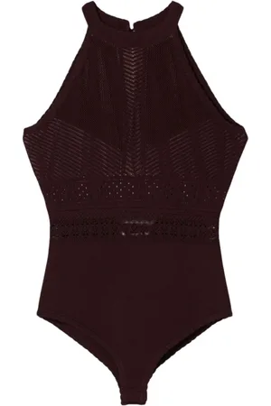 Twin-Set Tops, Heren, Bruin, S, Elegante Bodywear in Cacao