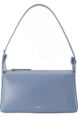 A.P.C. Tassen, Dames, Blauw, ONE Size, Leer, Blauwe leren schoudertas