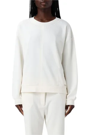 Liu Jo Truien, Dames, Wit, L, Katoen, Witte Parel Crewneck Sweatshirt
