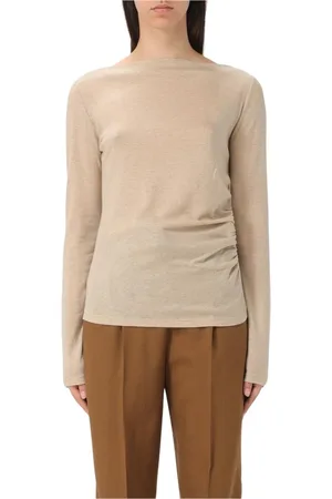 Max Mara Tops, Dames, , M, Linnen, Elegant Boat Neck Top