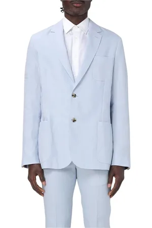 Paul Smith Jassen, Heren, Blauw, 2Xl, Linnen, Beige Linnen Pak Blazer