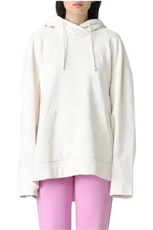 Marc Jacobs Sweatshirts & Hoodies, Dames, Wit, S, Katoen, Witte Oversized Hoodie Relaxte Pasvorm