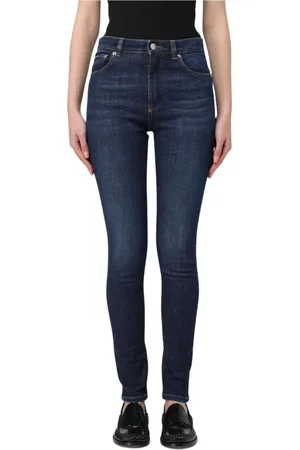 Dolce & Gabbana Jeans, Dames, Blauw, XS, Katoen, Blauwe Skinny Jeans voor Vrouwen