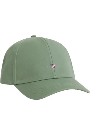 GANT Accessoires, Heren, Groen, ONE Size, Katoen, Katoenen pet met metalen gesp