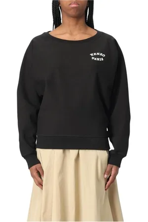 Kenzo Sweatshirts & Hoodies, Dames, Zwart, S, Zwarte Logo Sweatshirt voor Vrouwen
