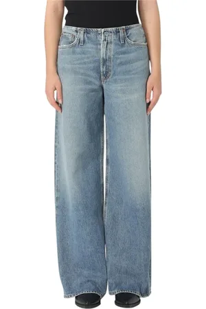 AGOLDE Jeans, Dames, Blauw, W28, Denim, Vintage Wide Leg Denim Jeans