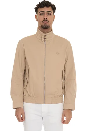 HUGO BOSS Jassen, Heren, , L, Katoen, Bomberjack met logo en rits