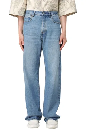 Jacquemus Jeans, Heren, Blauw, W32, Denim, Klassieke Straight-Leg Denim Jeans