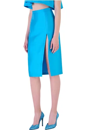 Silvian Heach Rokken, Dames, Blauw, L, Polyester, Midi Skirts