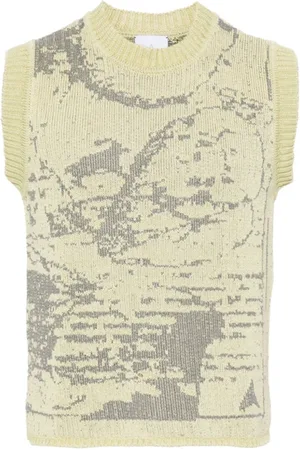 ROA Truien, Heren, Veelkleurig, S, Groene Appel Vest voor Stijlvolle Look
