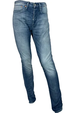 Denham Jeans, Heren, Blauw, W34 L34, Katoen, Slim Fit Mid Jeans