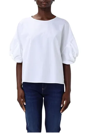 Emporio Armani Blouses & Shirts, Dames, Wit, S, Witte Button-Up Shirt