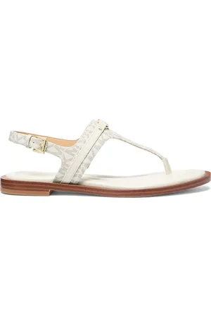 Michael Kors Schoenen, Dames, , 35 EU, T-bar Sandaal met Logo Print