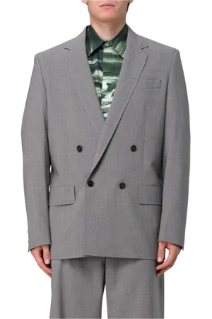 Msgm Jassen, Heren, Grijs, L, Moderne Grijze Blazer
