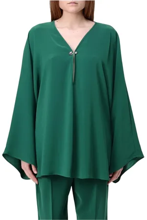 Max Mara Blouses & Shirts, Dames, Groen, S, Groene Gebreide Trui, Elegant Ontwerp