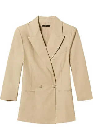 Twin-Set Jassen, Dames, , XS, Katoen, Double-breasted blazer Actitude Revive collectie