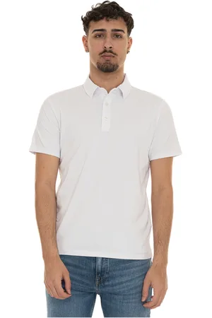 Peuterey Tops, Heren, Wit, M, Katoen, Polo shirt met korte mouwen en logo