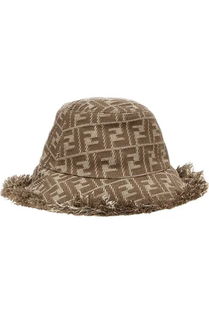 Fendi Accessoires, Dames, Grijs, ONE Size, Katoen, Stijlvolle Franje Emmerhoed