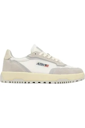 Autry Schoenen, Heren, Wit, 44 EU, Suède, Wildpace Lage Sneakers in Mesh en Suède