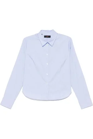 Peuterey Blouses & Shirts, Dames, Blauw, XL, Katoen, Celeste Shirt Wit Lichtblauw
