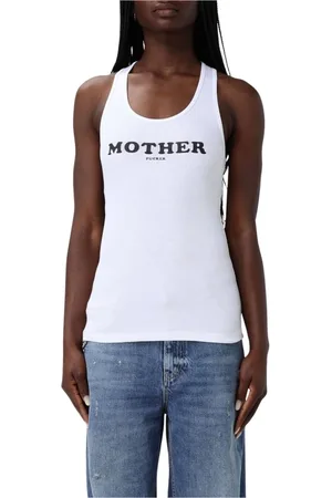Stella McCartney Tops, Dames, Wit, M, Grafische Print Tanktop