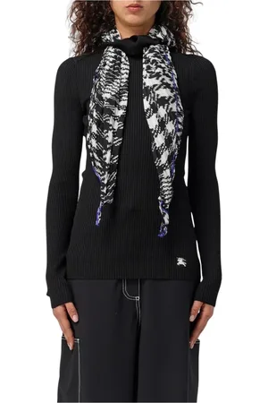 Burberry Truien, Dames, Zwart, M, Zijden Sjaal