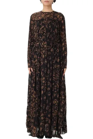 ZIMMERMANN Kleedjes, Dames, Zwart, L, Stijlvolle Zwarte Midi Jurk