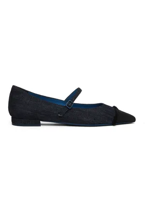 ROBERTO FESTA Schoenen, Dames, Zwart, 38 EU, Denim, Zwart denim en grosgrain Lauro