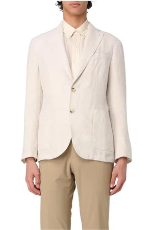 Manuel Ritz Jassen, Heren, , 2Xl, Linnen, Groene Linnen Blazer met Zakken