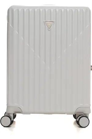 Guess Koffers, Dames, Wit, ONE Size, Stijlvolle Trolley met 4 Wielen