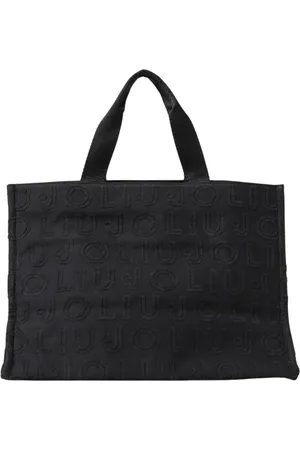 Liu Jo Tassen, Dames, Zwart, ONE Size, Elegante Logo Tote Tas