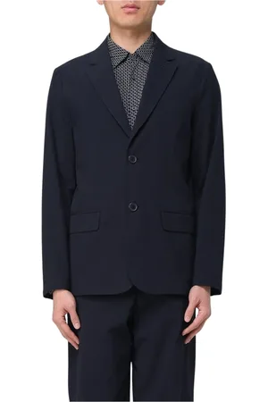Armani Exchange Pakken, Heren, Blauw, L, Stijlvol Beige Tailored Jacket