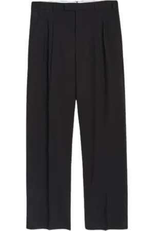 A PAPER KID Broeken, Heren, Zwart, S, Wol, Cool Wool Broek in Zwart Kaviaar