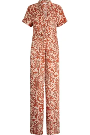 Liu Jo Jumpsuits & Playsuits, Dames, Veelkleurig, L, Bruine Broek Stijlvol Comfortabel Dagelijks Gebruik