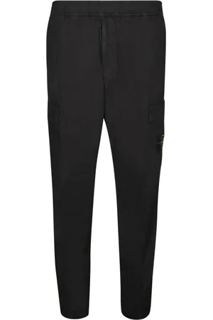 Stone Island Broeken, Heren, Zwart, W33, Zwarte Parachute Cargo Broek