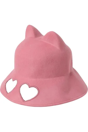 VIVETTA Accessoires, Dames, Roze, XS, Wol, Hoed met kattenoren en hartuitsparingen