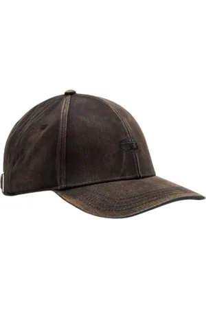 Diesel Accessoires, unisex, Bruin, ONE Size, Katoen, Zwarte Twill Baseballpet