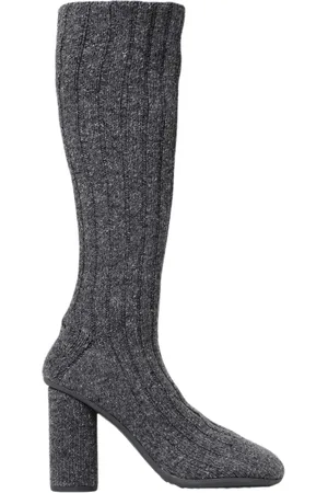 Bottega Veneta Schoenen, Dames, Zwart, 41 EU, Wol, Hoge hak wollen stretchlaars