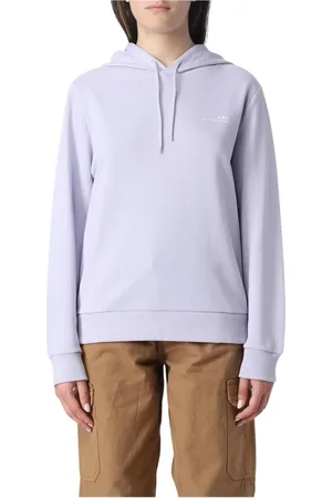 A.P.C. Sweatshirts & Hoodies, Dames, Paars, L, Katoen, Gezellige Lila Hoodie