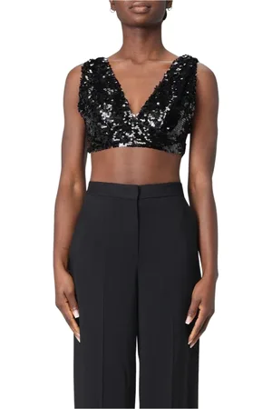 Serafini Tops, Dames, Zwart, S, Zwarte Kant Top