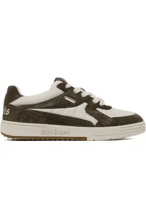 Palm Angels Schoenen, Heren, Veelkleurig, 41 EU, Suède, Witte Donkergrijze Universiteit Sneakers