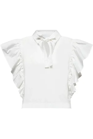 Silvian Heach Blouses & Shirts, Dames, Wit, L, Katoen, Blouse met ruches