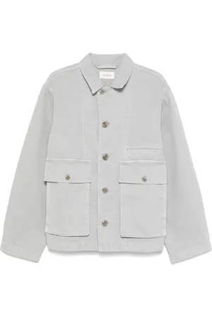 LEMAIRE Jassen, Heren, Blauw, L, Katoen, Snowy Grey Box Jacket