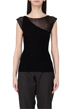 Paloma Wool Tops, Dames, Zwart, L, Zwarte Square Neckline Top